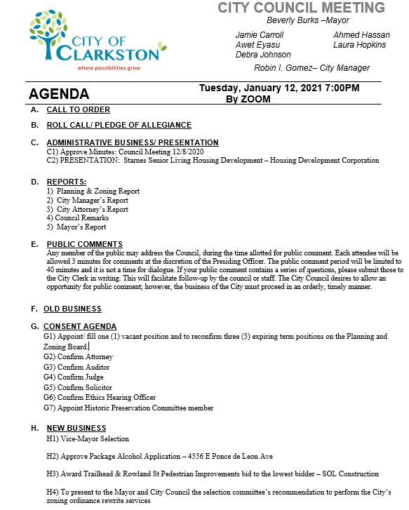 council agenda 1-12-2021 page 1