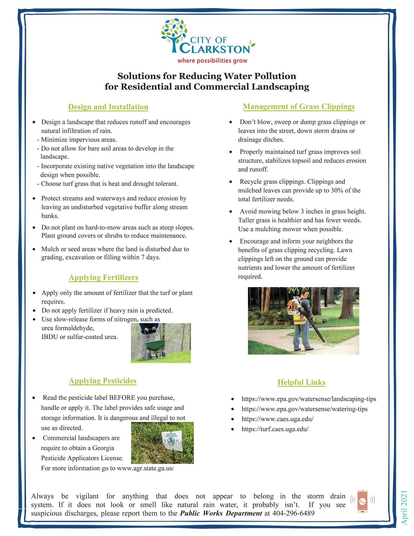 stormwater newsletter landscaping