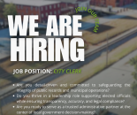 City Clerk Job Advertisement 