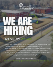 City Clerk Job Advertisement 