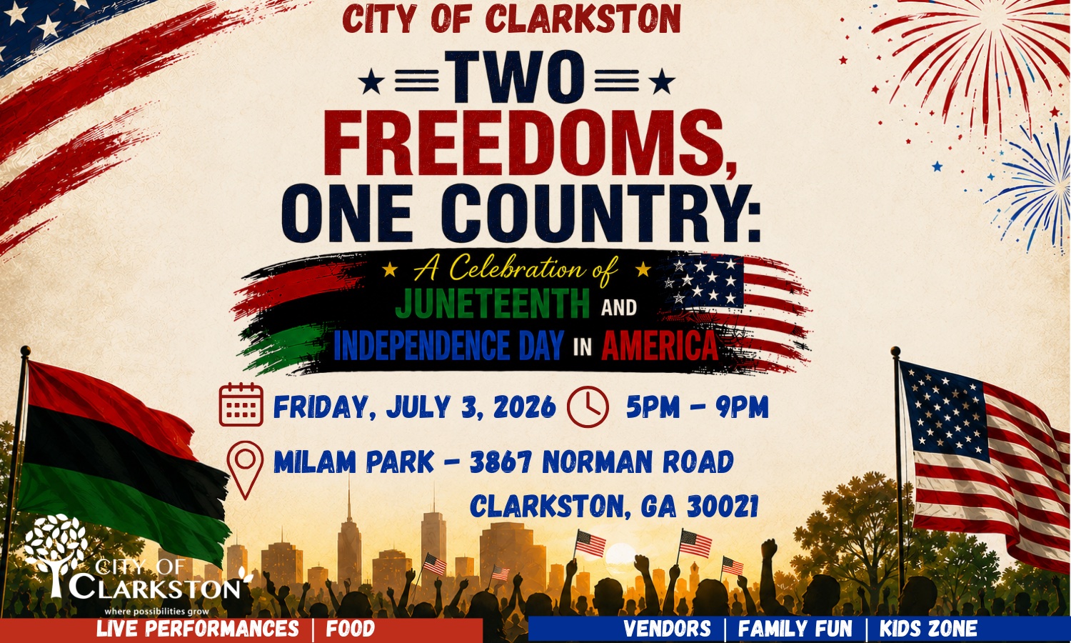 Two Freedoms One Country Graphic 