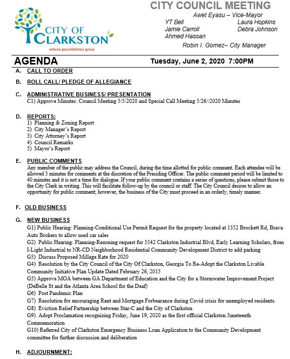 council agenda 6-2-2020